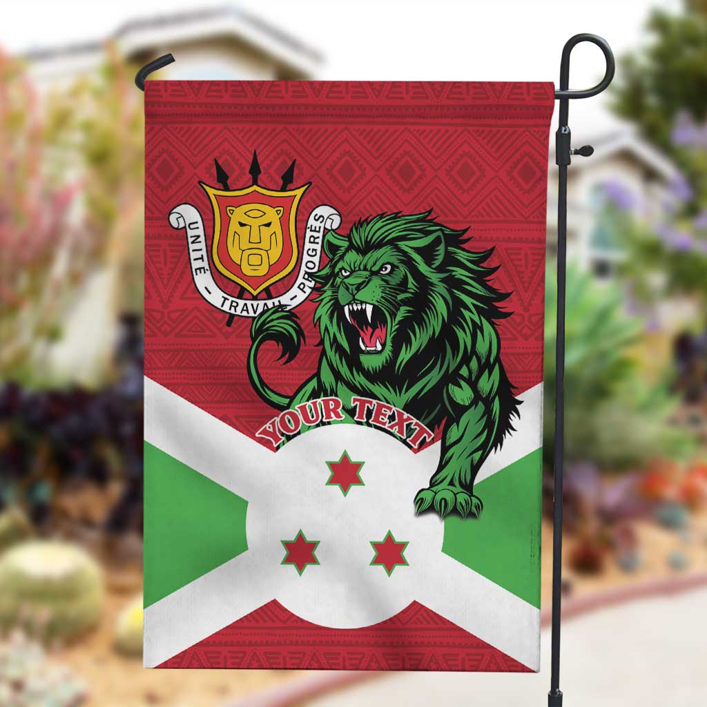 Personalized Jamhuri ya Burundi Garden Flag Lion With Coat Of Arms - Flag Style LT15
