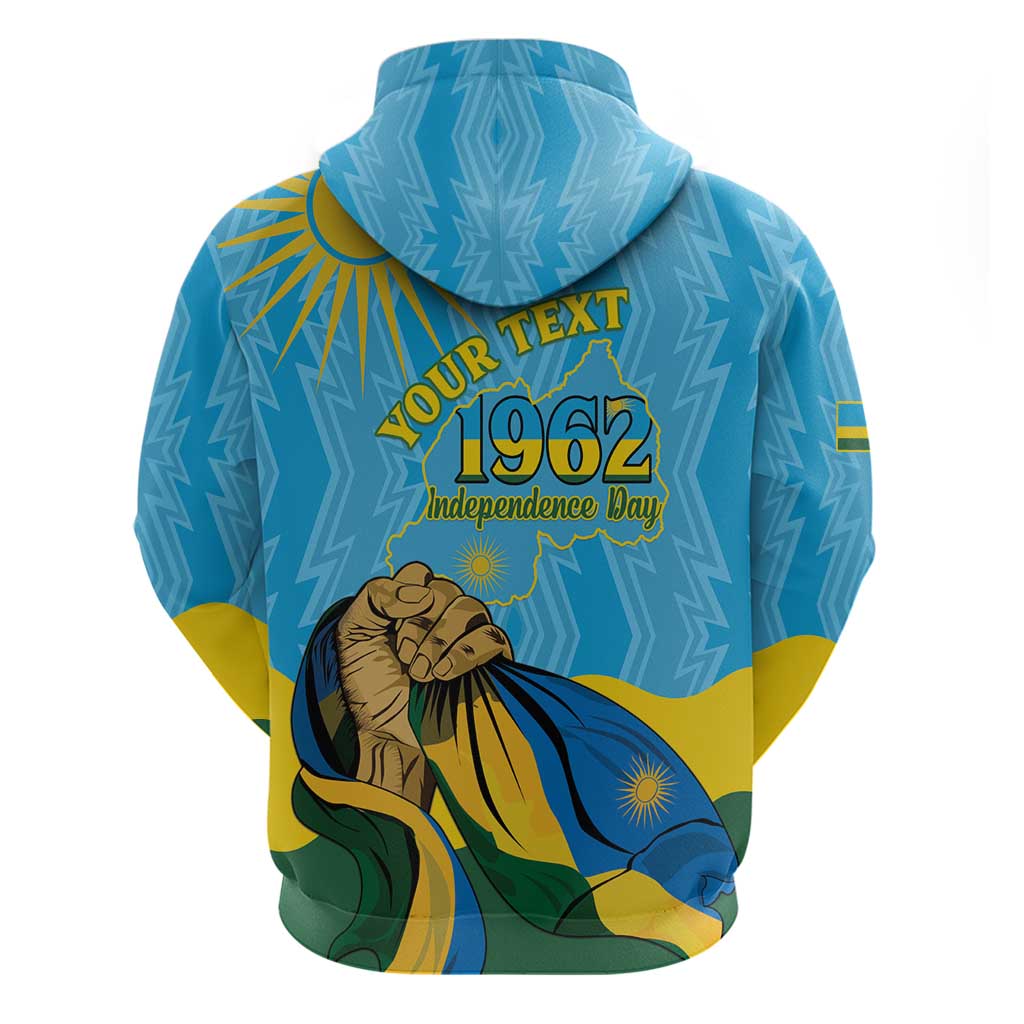 Personalized Rwanda Independence Day Hoodie Coat Of Arms Imigongo Pattern LT15