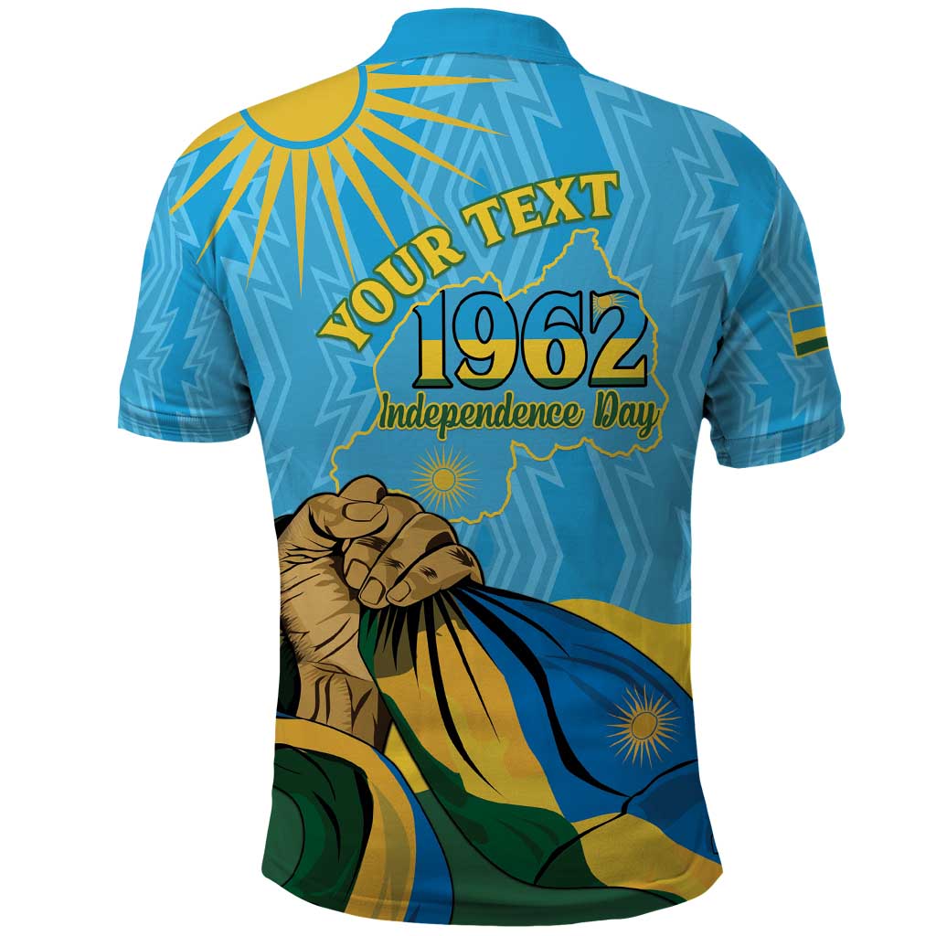 Personalized Rwanda Independence Day Polo Shirt Coat Of Arms Imigongo Pattern LT15