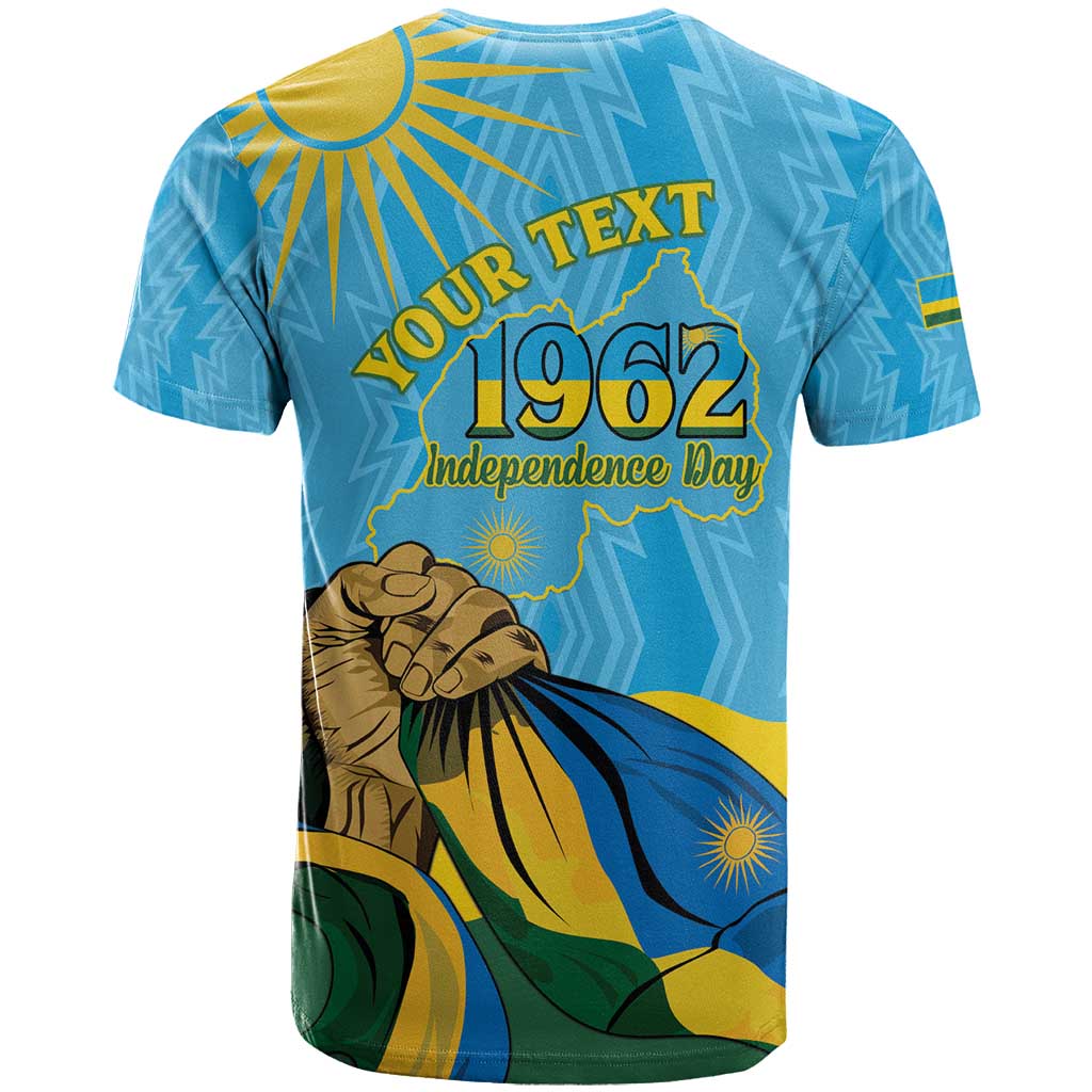 Personalized Happy Rwanda Independence Day T shirt Coat Of Arms With Map LT15