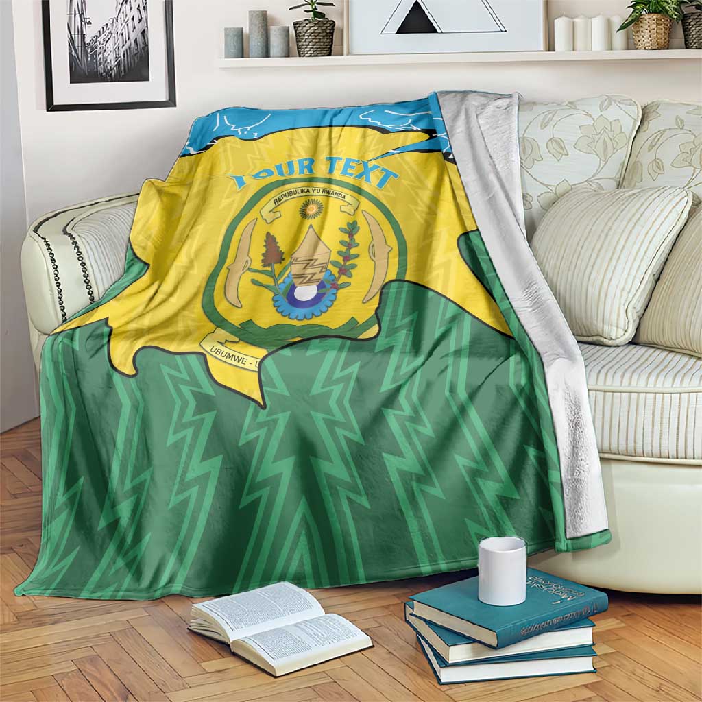 Personalized Jamhuri ya Rwanda Blanket Coat Of Arms Imigongo Pattern LT15