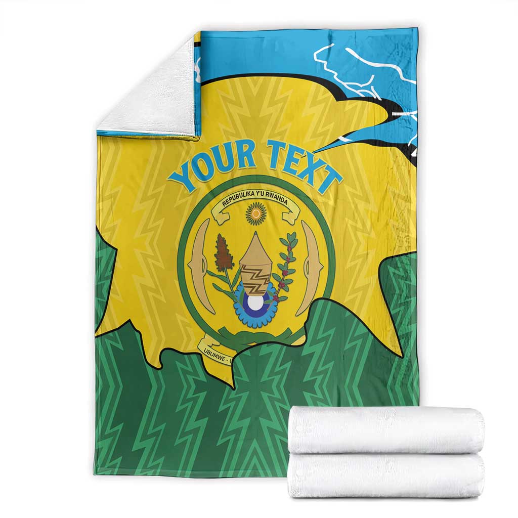 Personalized Jamhuri ya Rwanda Blanket Coat Of Arms Imigongo Pattern LT15