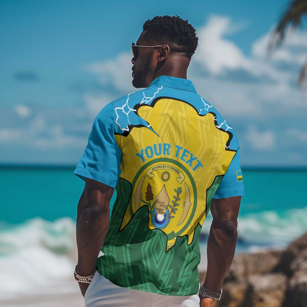 Personalized Jamhuri ya Rwanda Hawaiian Shirt Coat Of Arms Imigongo Pattern LT15
