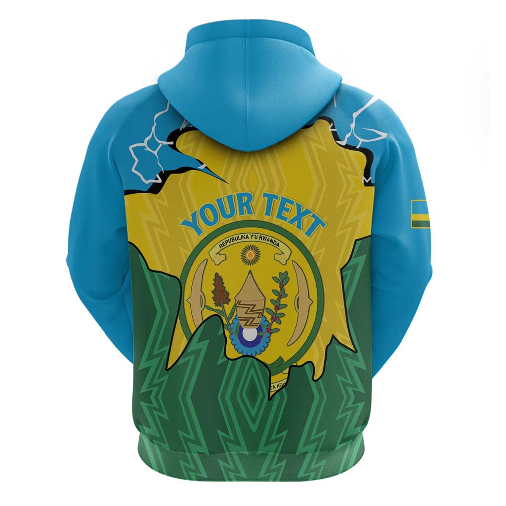 Personalized Rwanda Hoodie Coat Of Arms Imigongo Pattern - Sporty Style LT15