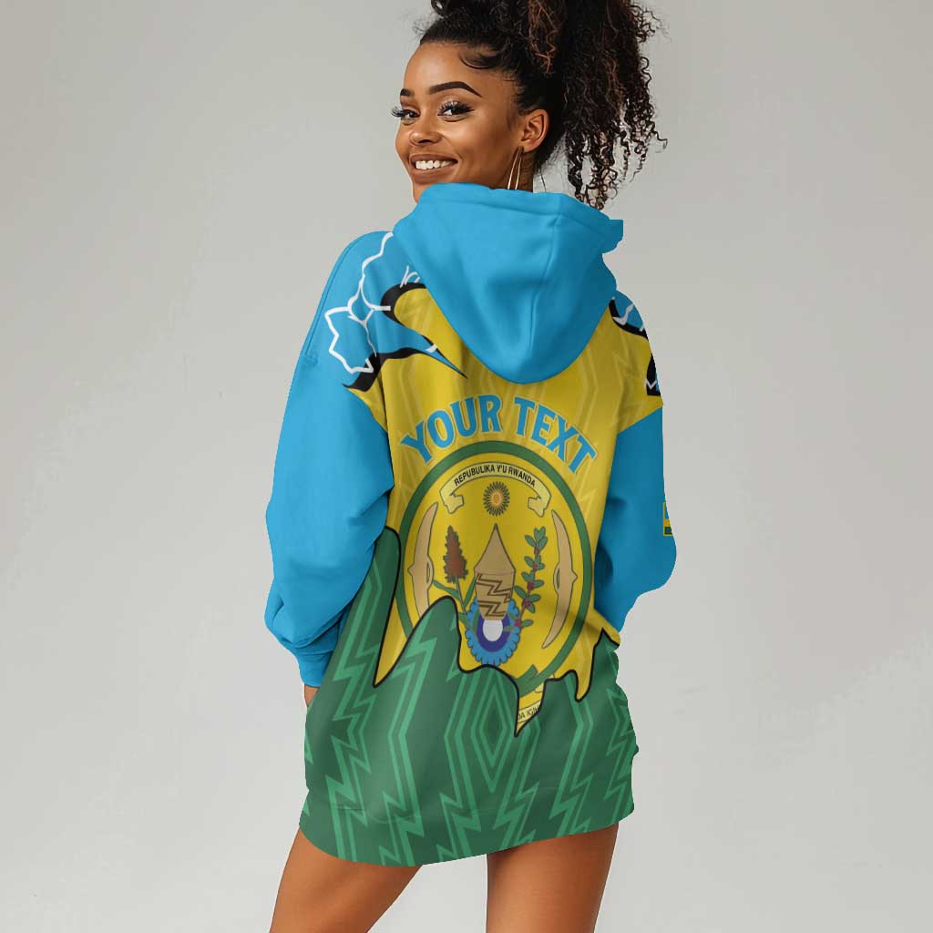 Personalized Jamhuri ya Rwanda Hoodie Dress Coat Of Arms Imigongo Pattern LT15