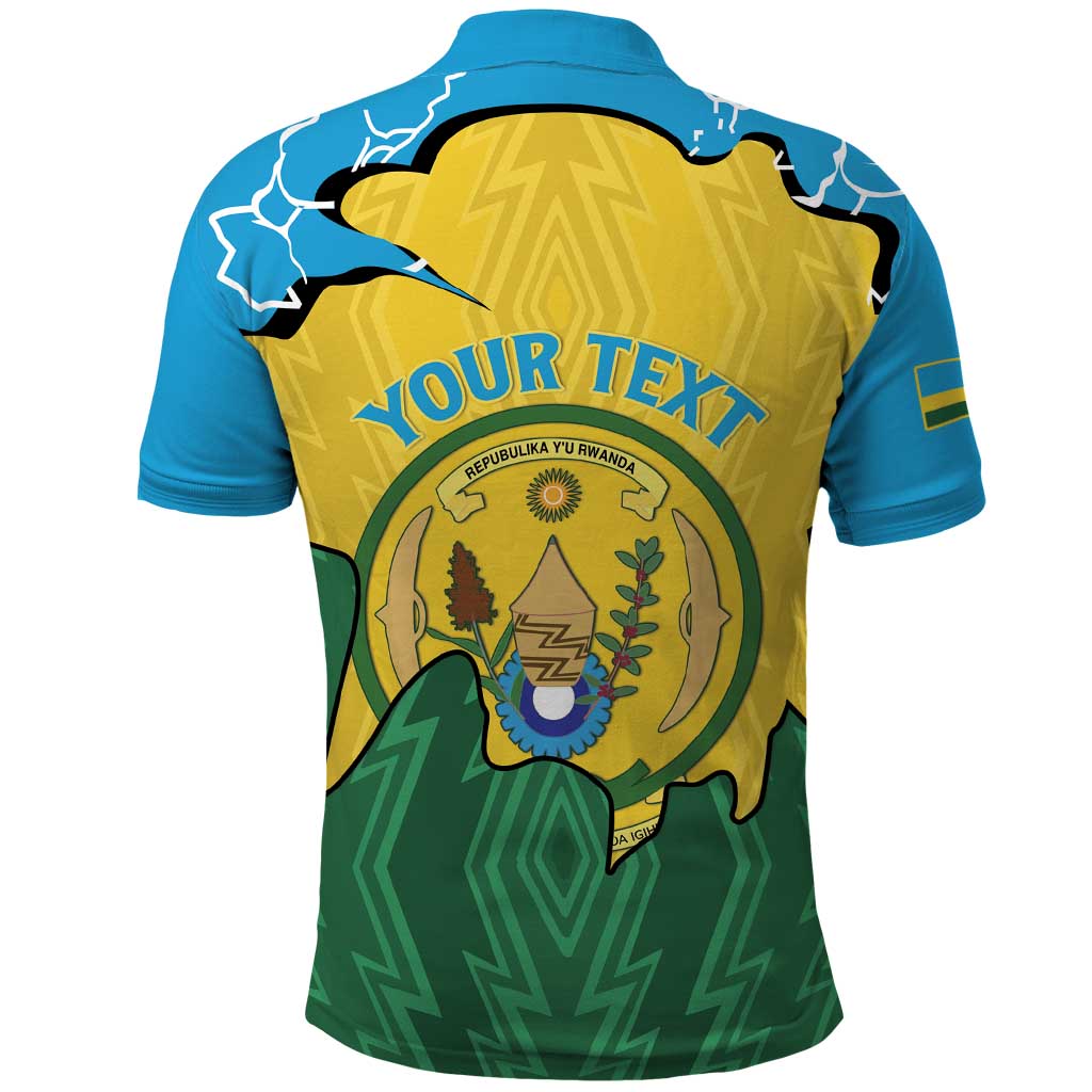 Personalized Rwanda Polo Shirt Coat Of Arms Imigongo Pattern - Sporty Style LT15