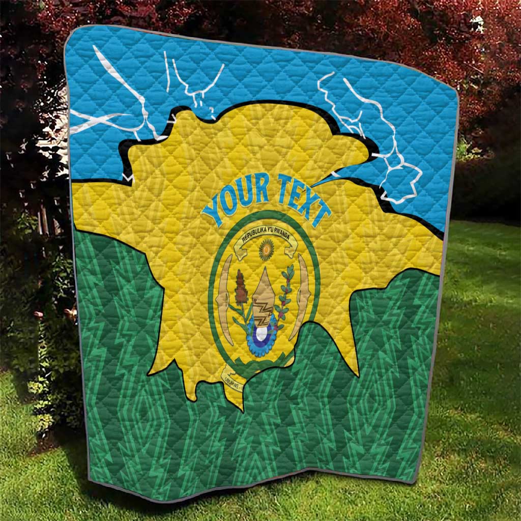 Personalized Jamhuri ya Rwanda Quilt Coat Of Arms Imigongo Pattern LT15