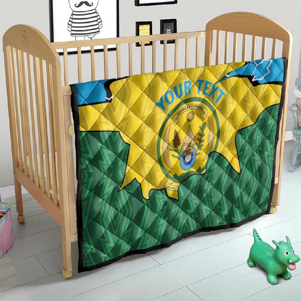 Personalized Jamhuri ya Rwanda Quilt Coat Of Arms Imigongo Pattern LT15
