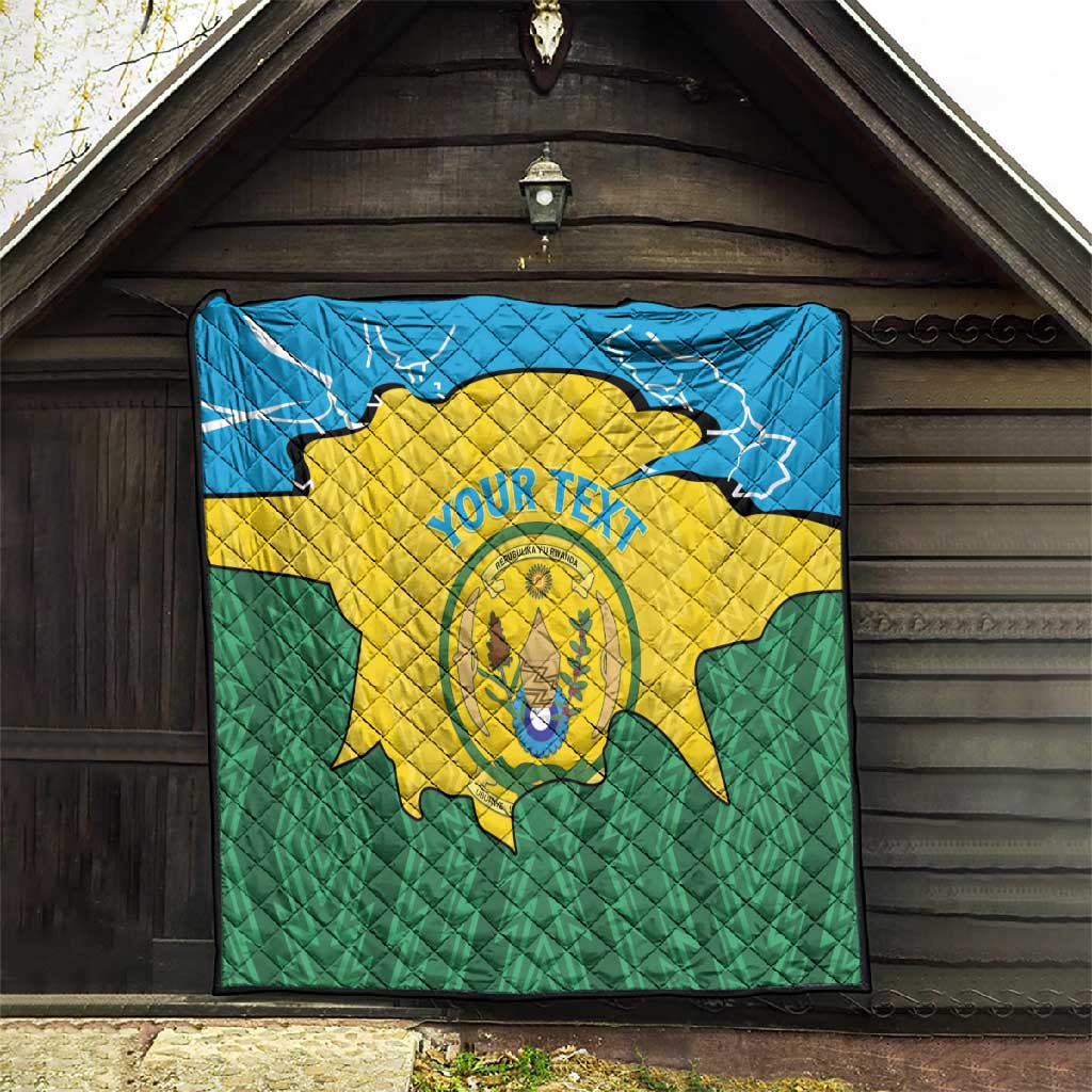 Personalized Jamhuri ya Rwanda Quilt Coat Of Arms Imigongo Pattern LT15