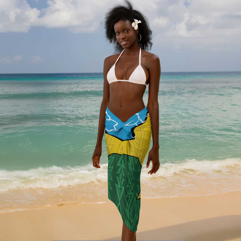 Personalized Jamhuri ya Rwanda Sarong Coat Of Arms Imigongo Pattern LT15