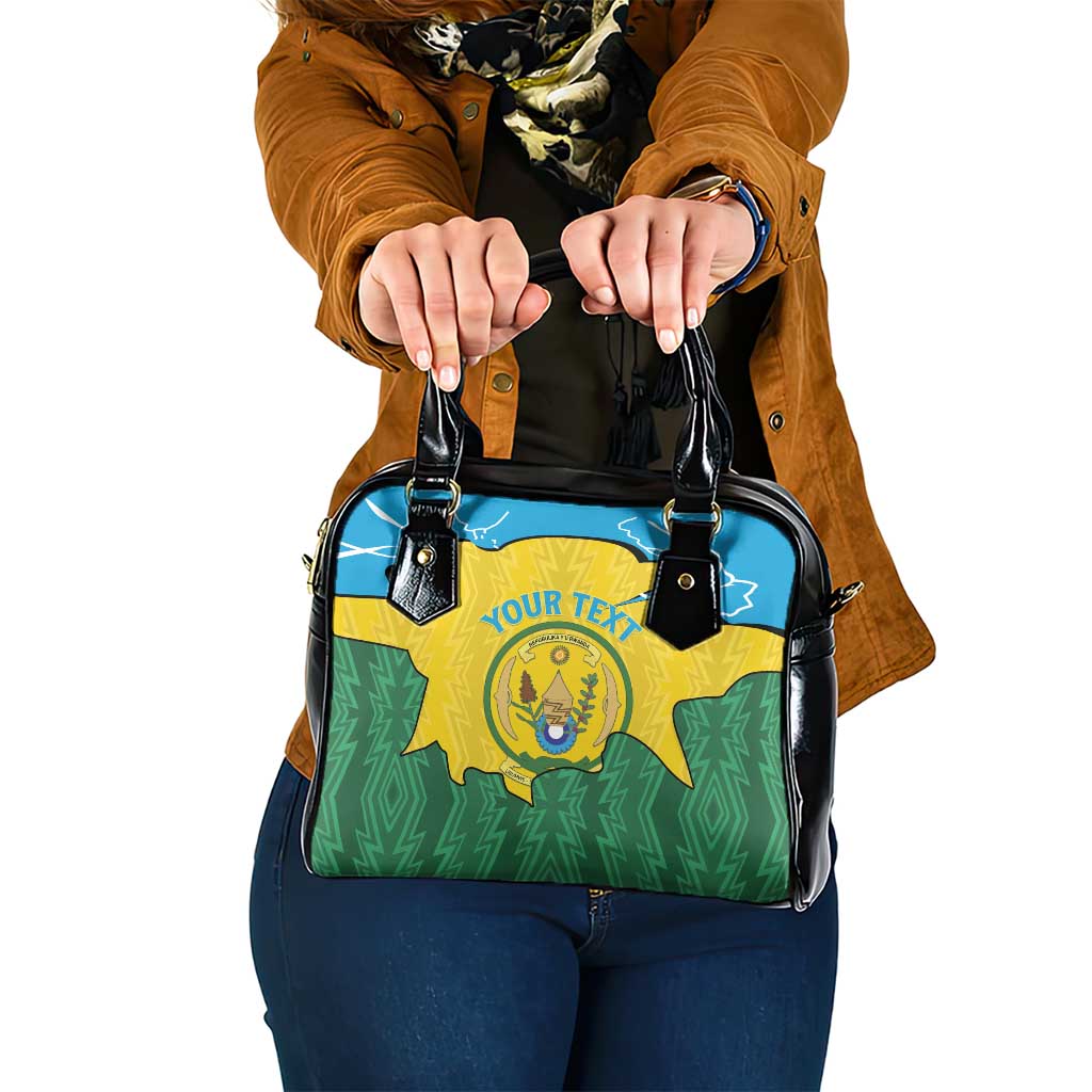 Personalized Rwanda Shoulder Handbag Coat Of Arms Imigongo Pattern - Sporty Style LT15