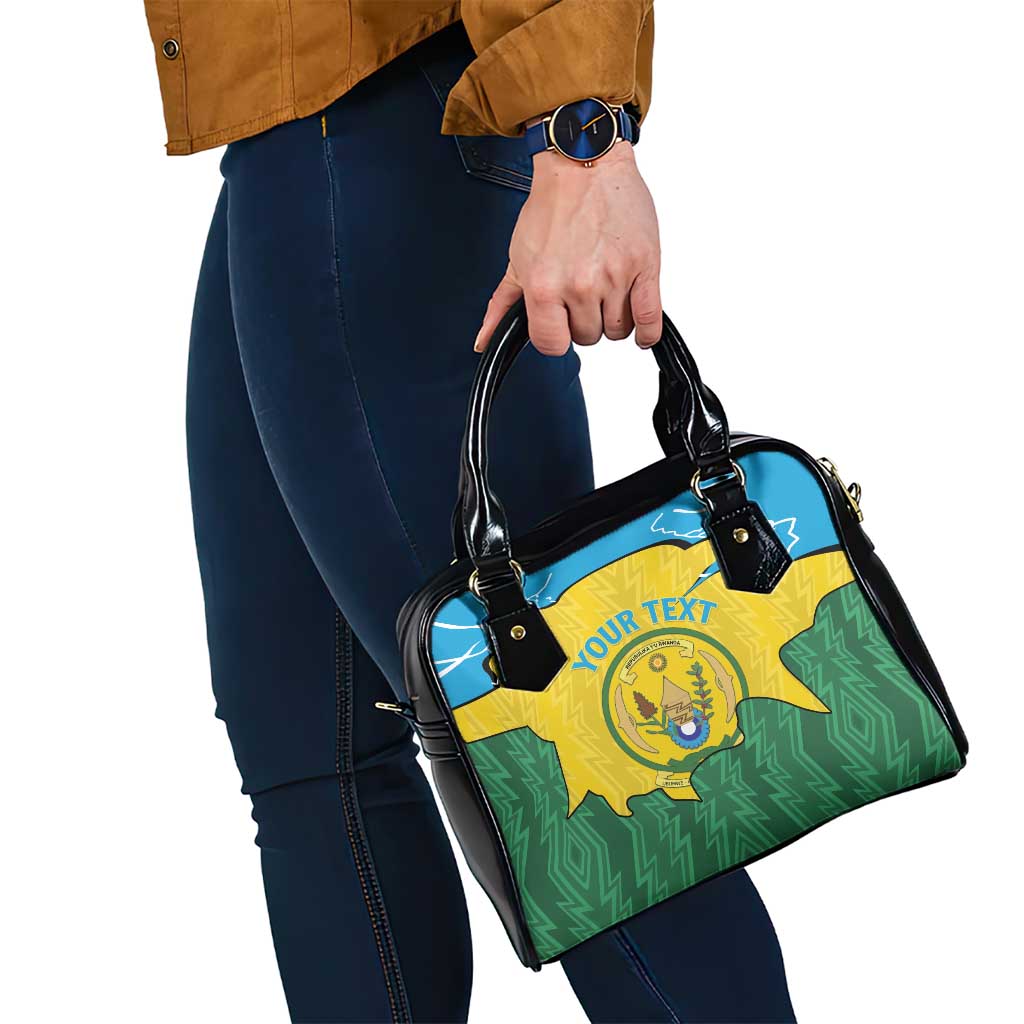 Personalized Rwanda Shoulder Handbag Coat Of Arms Imigongo Pattern - Sporty Style LT15