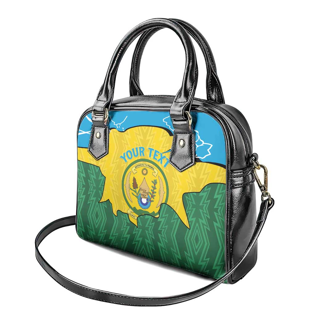 Personalized Rwanda Shoulder Handbag Coat Of Arms Imigongo Pattern - Sporty Style LT15