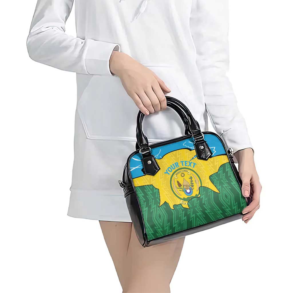 Personalized Rwanda Shoulder Handbag Coat Of Arms Imigongo Pattern - Sporty Style LT15