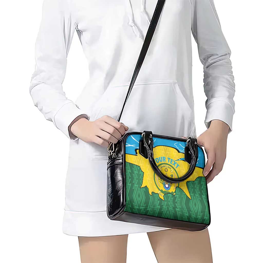 Personalized Rwanda Shoulder Handbag Coat Of Arms Imigongo Pattern - Sporty Style LT15