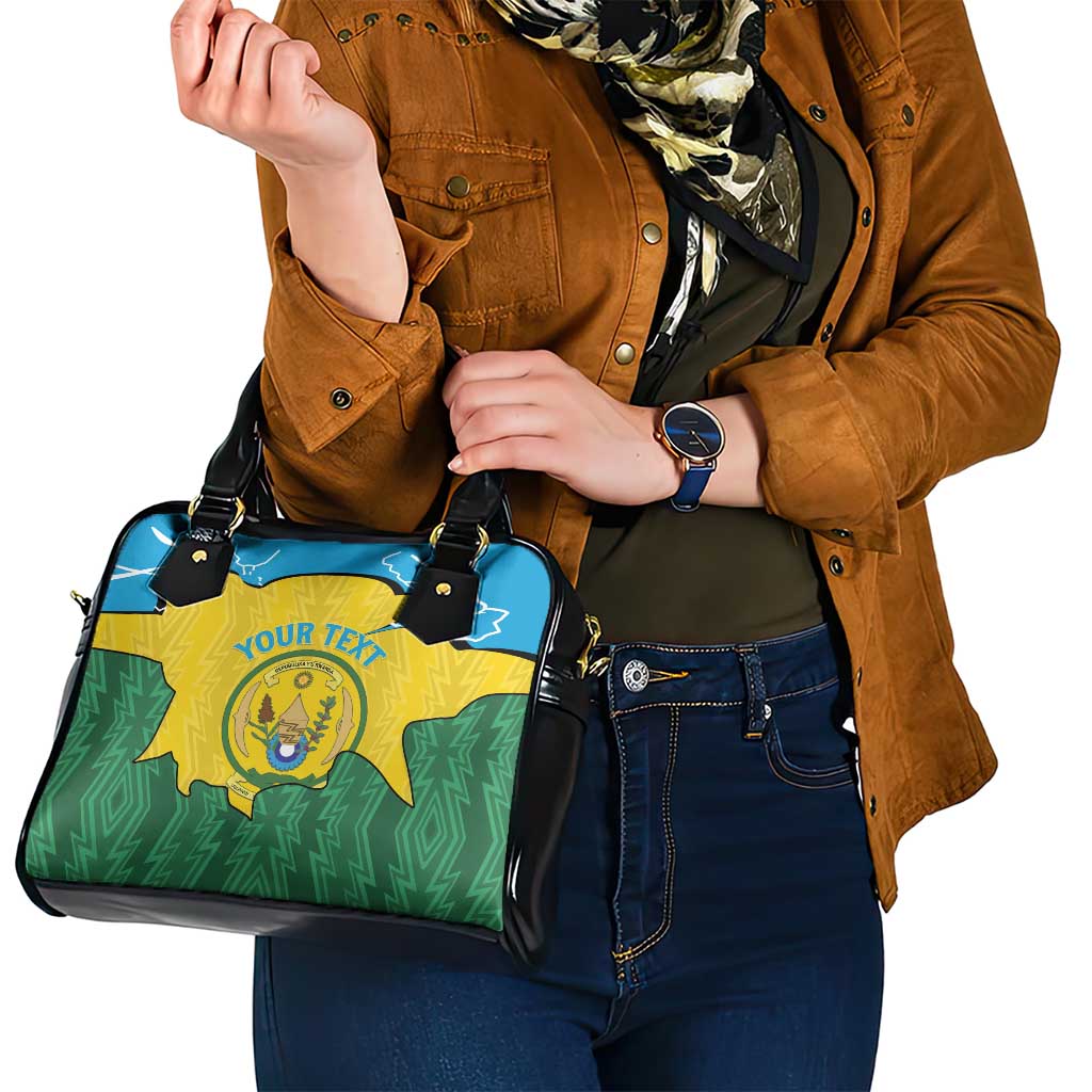 Personalized Rwanda Shoulder Handbag Coat Of Arms Imigongo Pattern - Sporty Style LT15