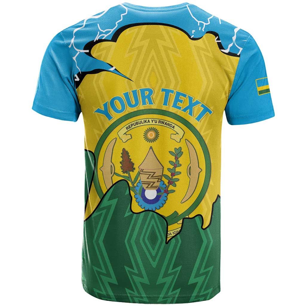 Personalized Jamhuri ya Rwanda T shirt Coat Of Arms Imigongo Pattern LT15