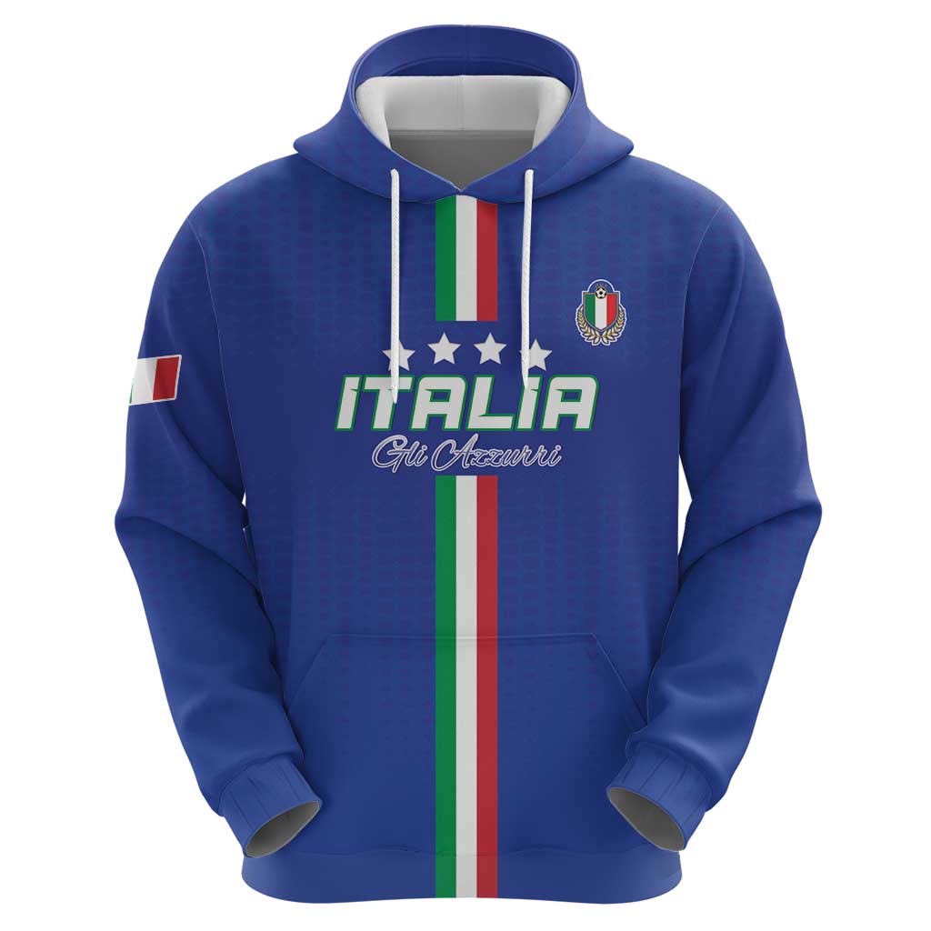 Custom Italy Football Hoodie Come On Gli Azzurri LT15