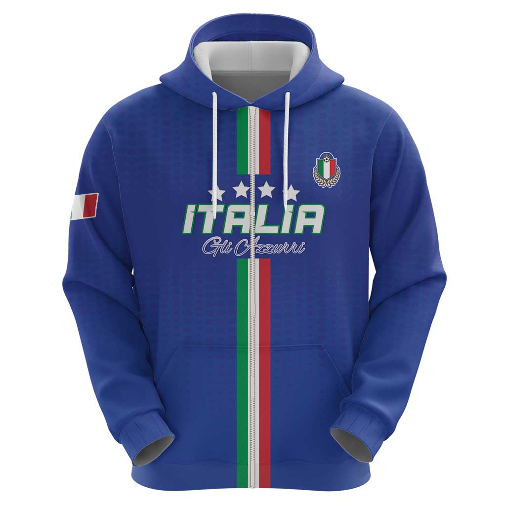 Custom Italy Football Hoodie Come On Gli Azzurri LT15