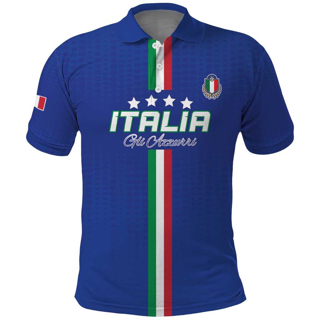 Custom Italy Football Polo Shirt Come On Gli Azzurri LT15