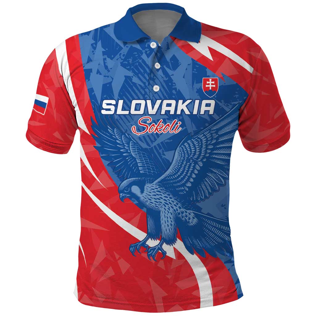 Custom Slovakia Football Polo Shirt Come On Sokoli LT15