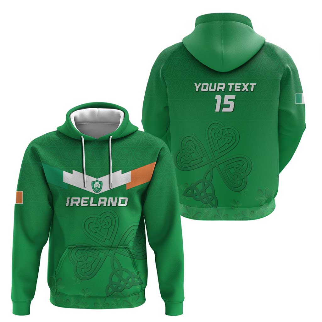 Ireland Rugby Custom Hoodie Celtics Shamrock LT15