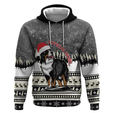 Switzerland Christmas Bernese Mountain Dog Hoodie Joyeux Noel LT15
