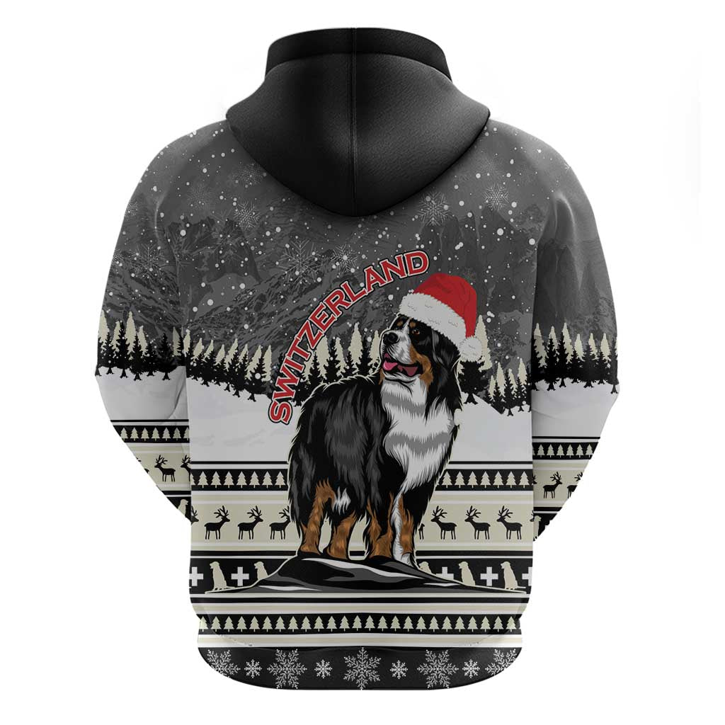 Switzerland Christmas Bernese Mountain Dog Hoodie Joyeux Noel LT15