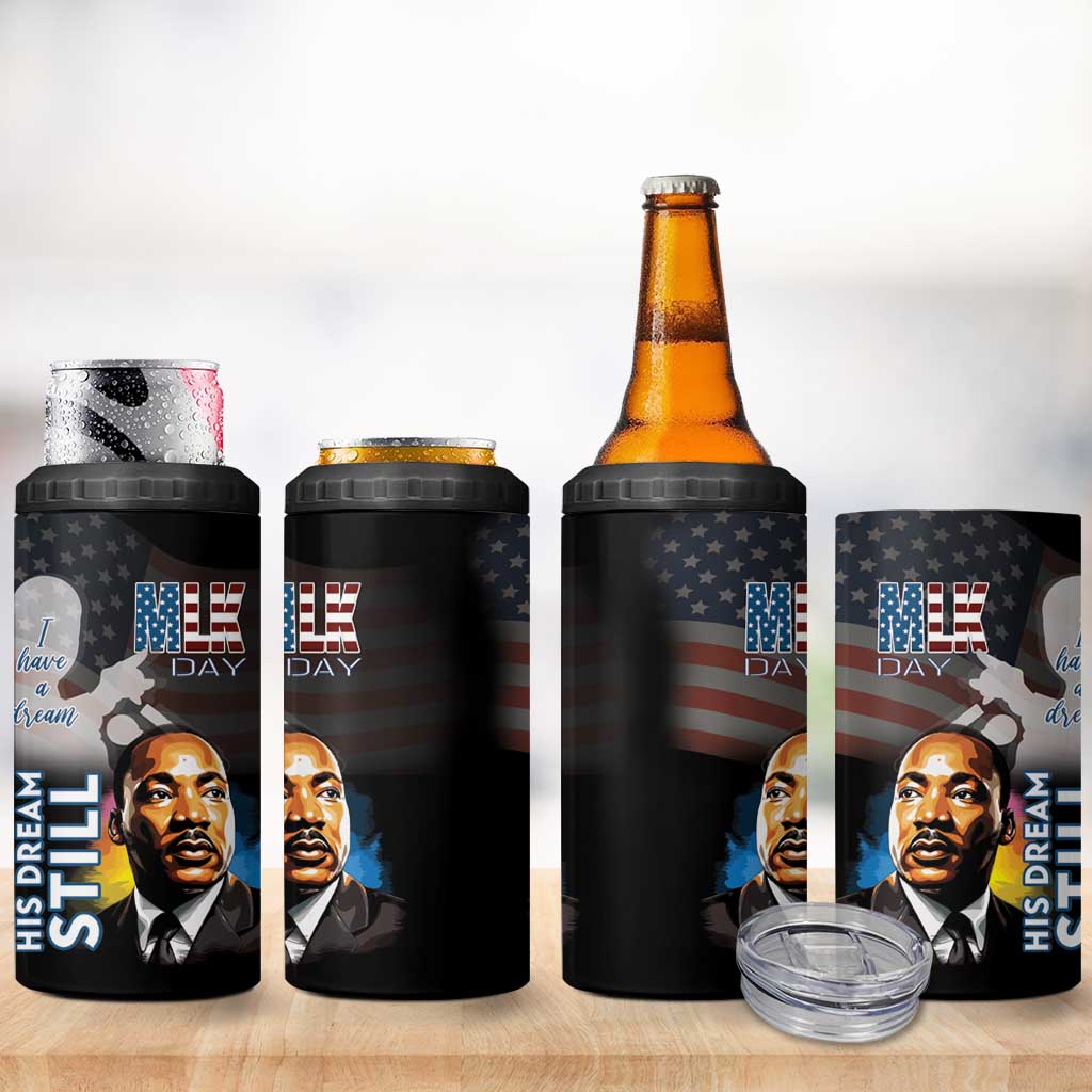 Black Americans Happy MLK Day 4 in 1 Can Cooler Tumbler I Have A Dream LT15
