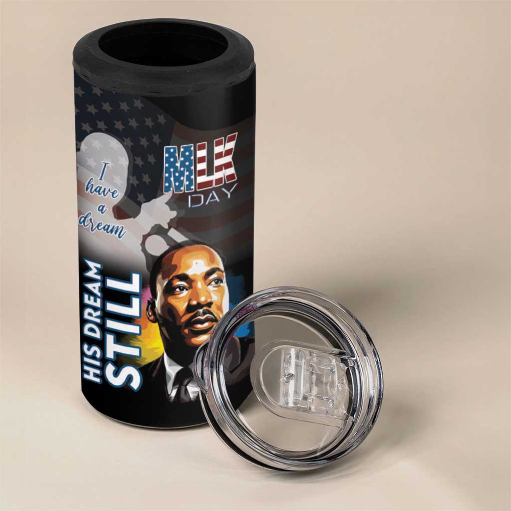 Black Americans Happy MLK Day 4 in 1 Can Cooler Tumbler I Have A Dream LT15