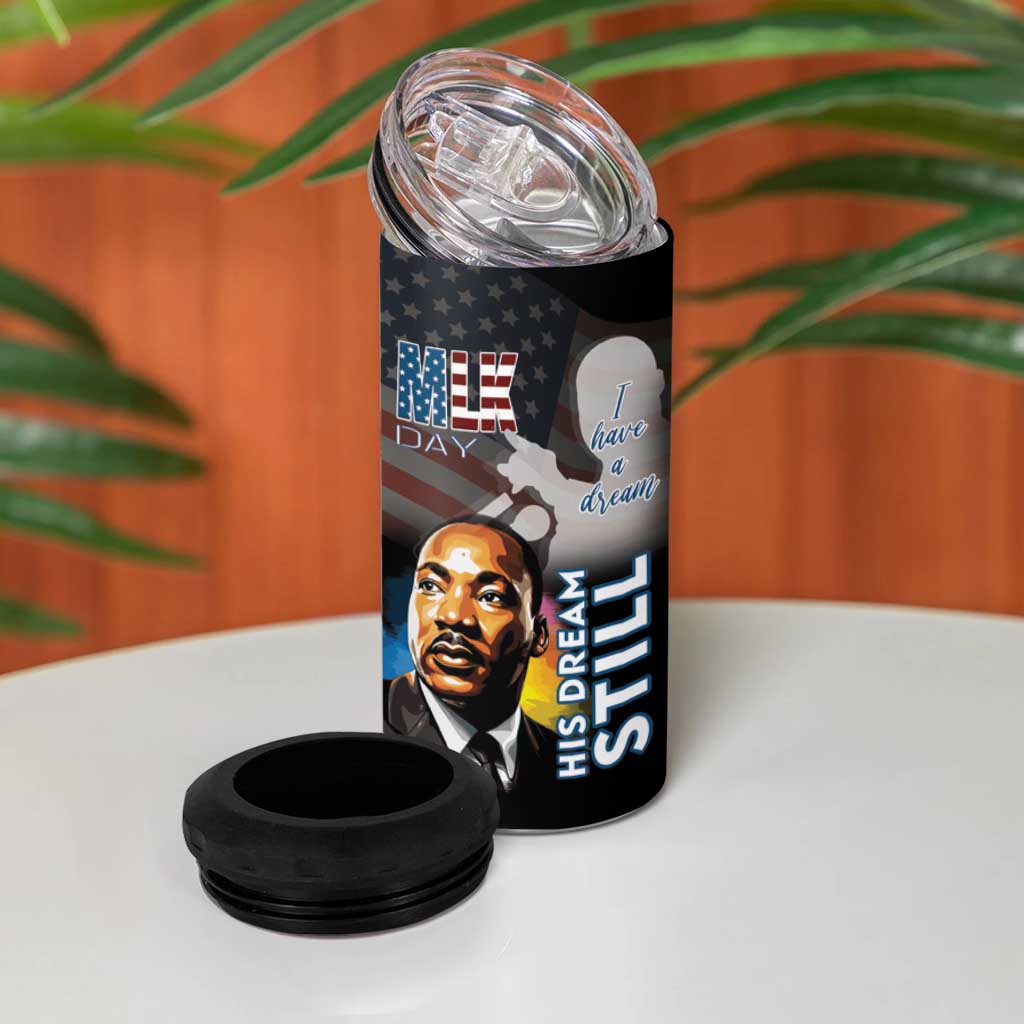 Black Americans Happy MLK Day 4 in 1 Can Cooler Tumbler I Have A Dream LT15