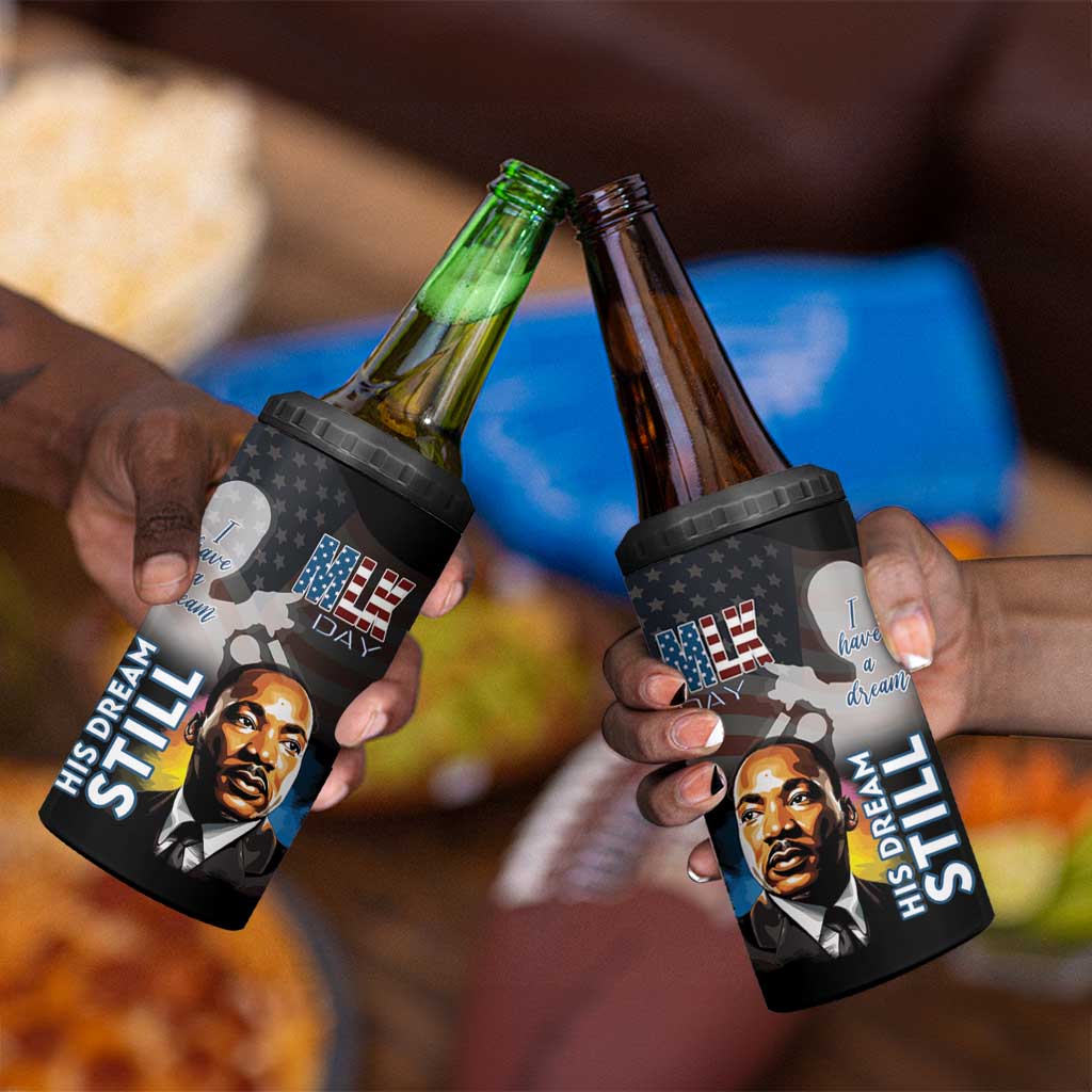 Black Americans Happy MLK Day 4 in 1 Can Cooler Tumbler I Have A Dream LT15