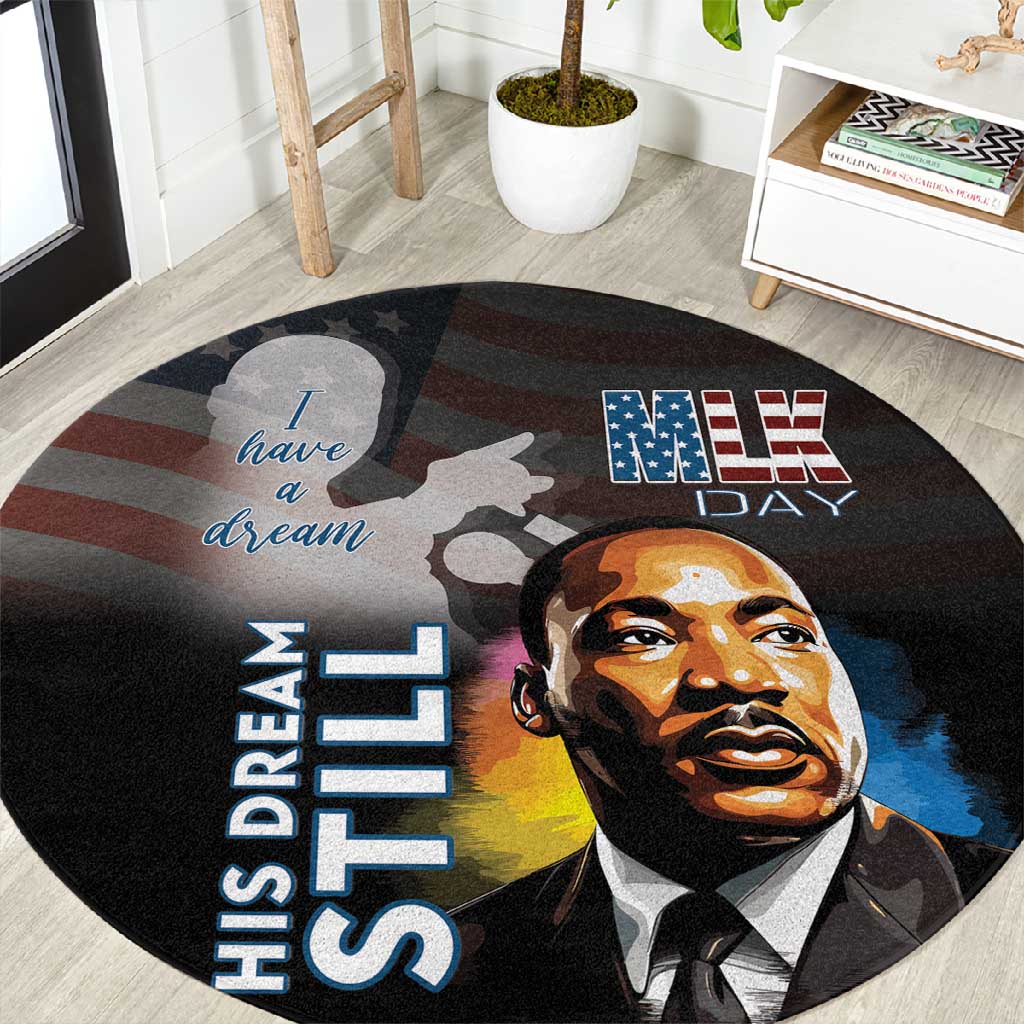 Black Americans Happy MLK Day Round Carpet I Have A Dream LT15