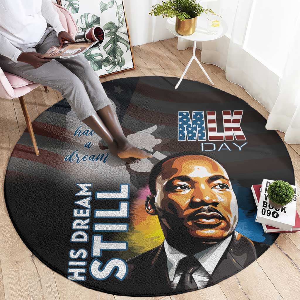 Black Americans Happy MLK Day Round Carpet I Have A Dream LT15