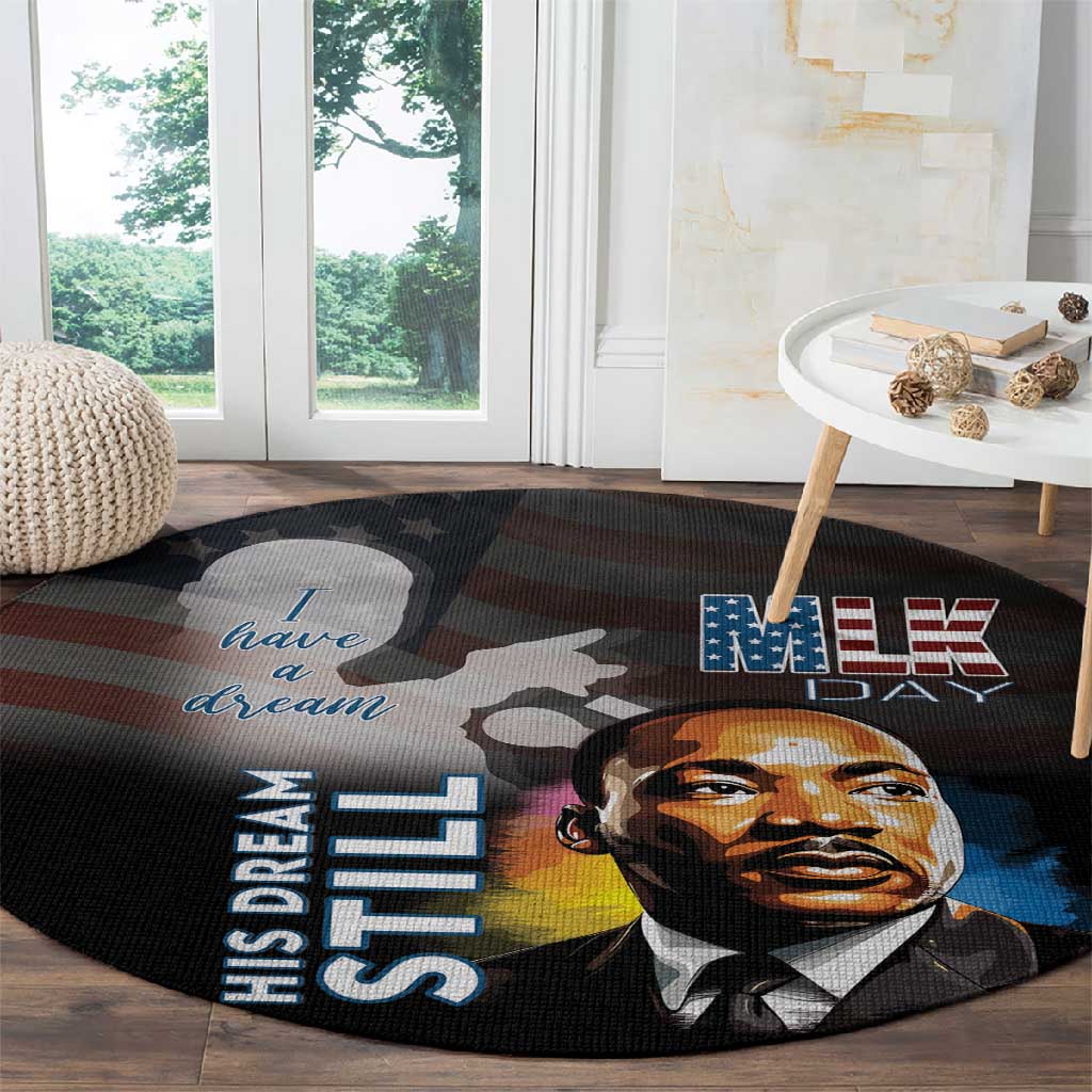 Black Americans Happy MLK Day Round Carpet I Have A Dream LT15