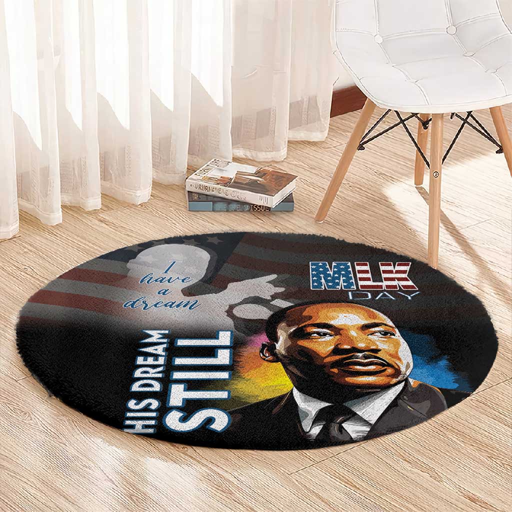 Black Americans Happy MLK Day Round Carpet I Have A Dream LT15