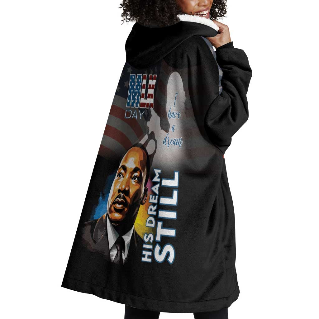 Black Americans Happy MLK Day Wearable Blanket Hoodie I Have A Dream LT15
