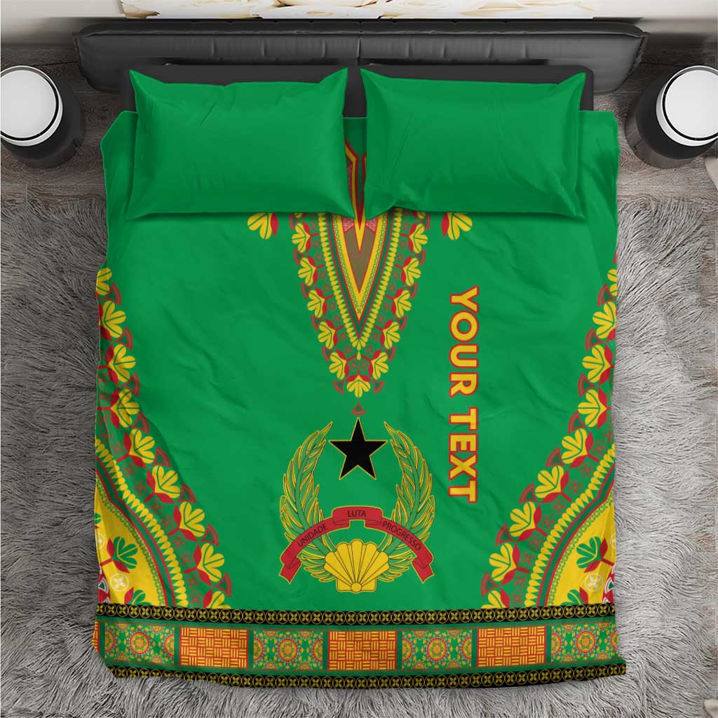 Personalised Afro Guinea Bissau Bedding Set Dashiki With Coat Of Arms LT15