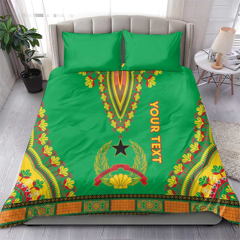 Personalised Afro Guinea Bissau Bedding Set Dashiki With Coat Of Arms LT15