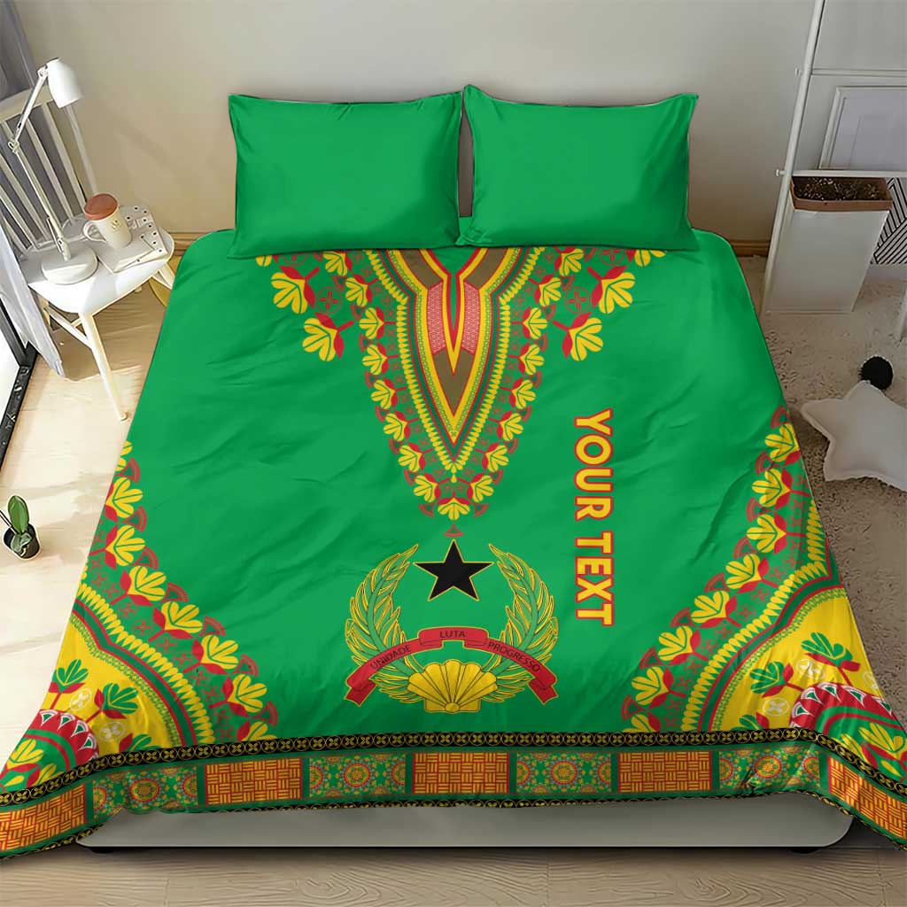 Personalised Afro Guinea Bissau Bedding Set Dashiki With Coat Of Arms LT15