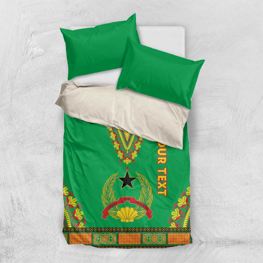 Personalised Afro Guinea Bissau Bedding Set Dashiki With Coat Of Arms LT15