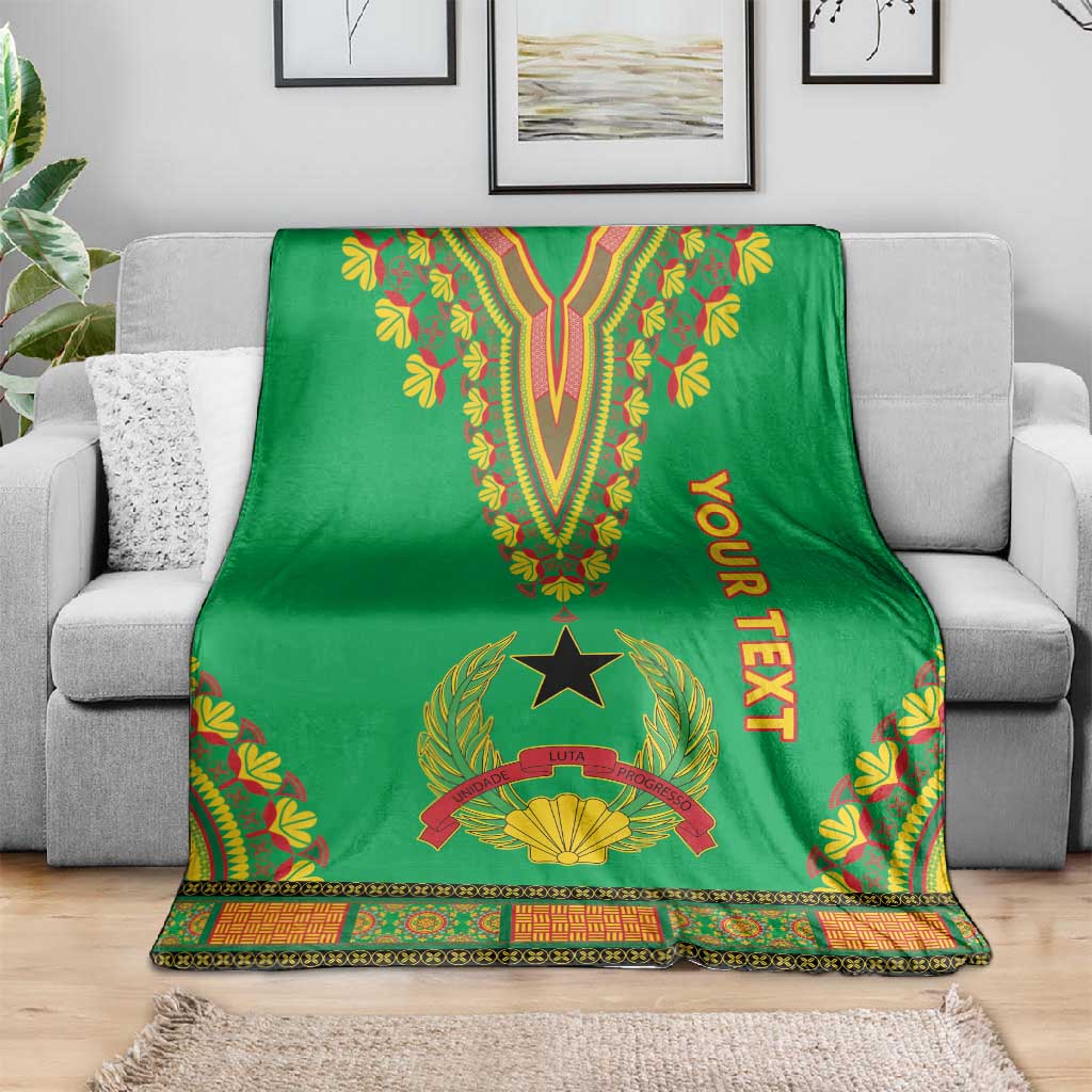 Personalised Afro Guinea Bissau Blanket Dashiki With Coat Of Arms LT15