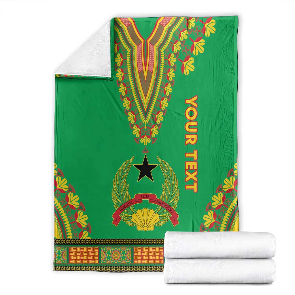 Personalised Afro Guinea Bissau Blanket Dashiki With Coat Of Arms LT15