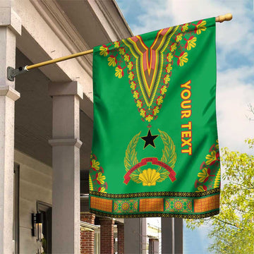 Personalised Afro Guinea Bissau Garden Flag Dashiki With Coat Of Arms LT15