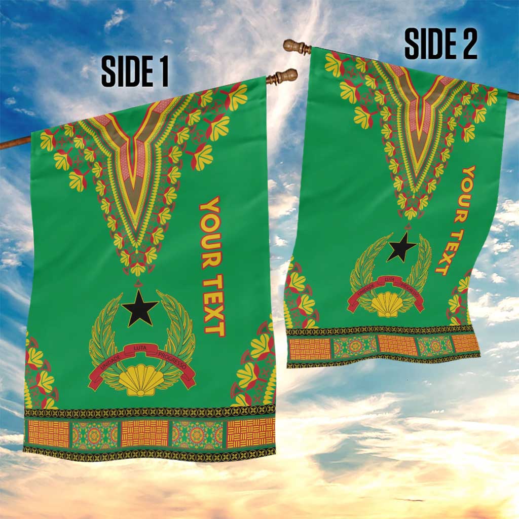 Personalised Afro Guinea Bissau Garden Flag Dashiki With Coat Of Arms LT15