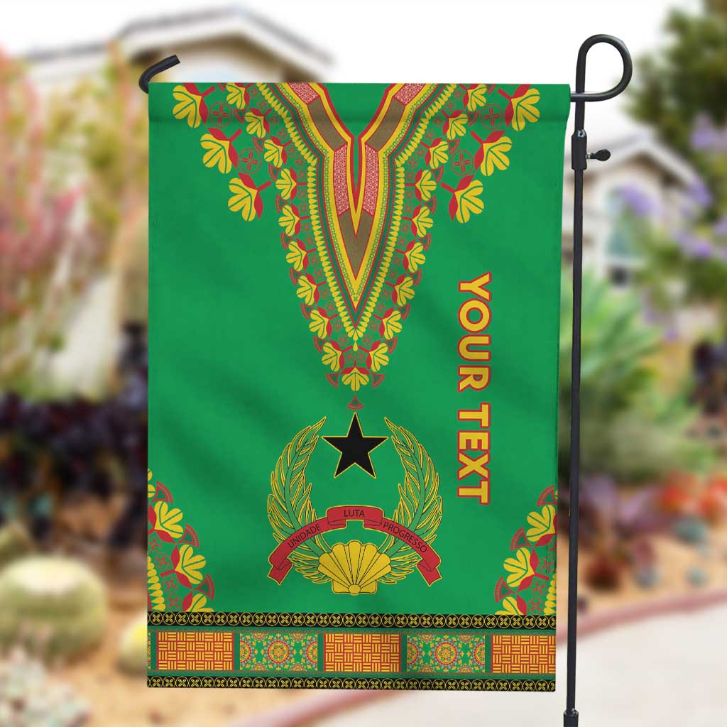 Personalised Afro Guinea Bissau Garden Flag Dashiki With Coat Of Arms LT15