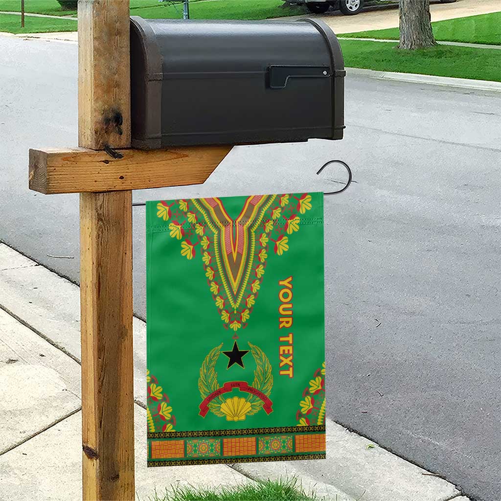 Personalised Afro Guinea Bissau Garden Flag Dashiki With Coat Of Arms LT15