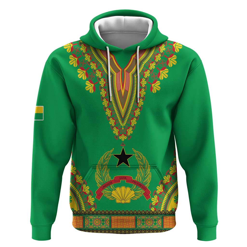 Personalised Guinea Bissau Hoodie Dashiki Pattern LT15
