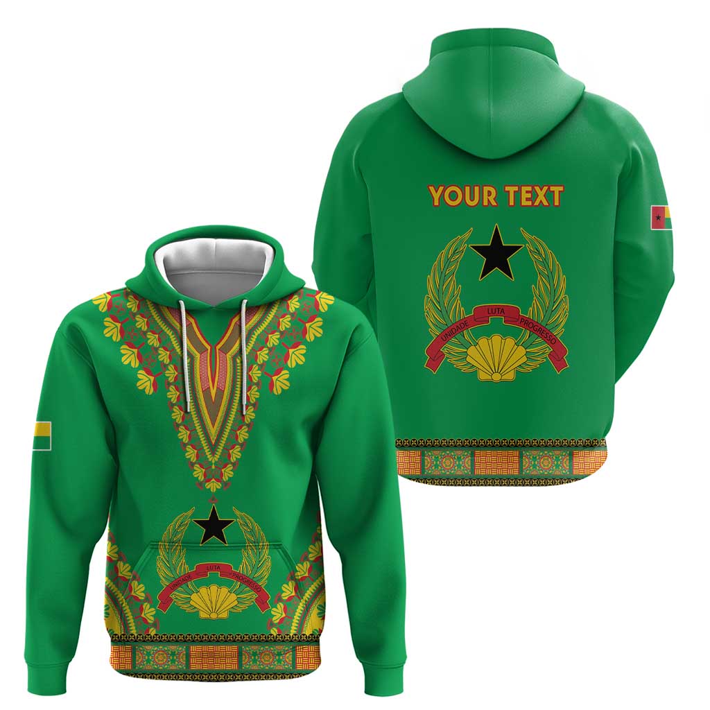 Personalised Guinea Bissau Hoodie Dashiki Pattern LT15