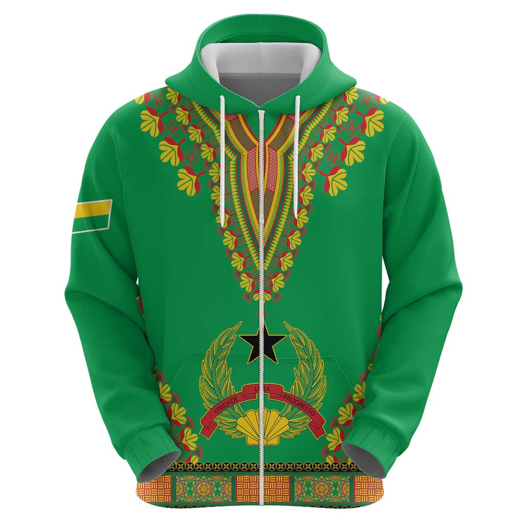 Personalised Guinea Bissau Hoodie Dashiki Pattern LT15